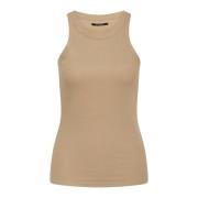 Bruuns Bazaar Women Katybb Rib Tank Top Toppe T-Shirts Bbw2378 Roasted...