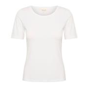 Hvid Bådhals T-Shirt