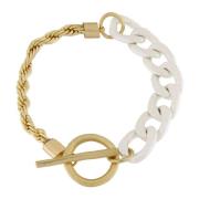 Audrey T-Bar Statement Link Bracelet Mix of 2 Tones