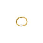 Joy Waterproof Elastic Pearl Ring 18 Carat Gold