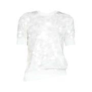 Paillet T-shirt i bomuld - Hvid
