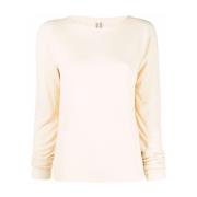 Beige Casual Rund Hals Sweater