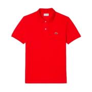 Slim Fit Bomuld Polo Shirt (Rød)
