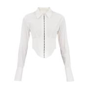 Klassisk Hvid Button-Up Skjorte