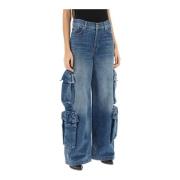 Cargo Flared Jeans