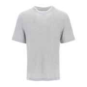 Slim Fit Linned Bomuld T-shirt