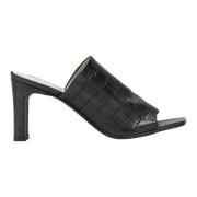 SARA BLACK Læder High Fashion Sandal