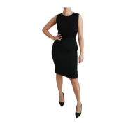 Sort Blomstret Blonde Sheath Kjole