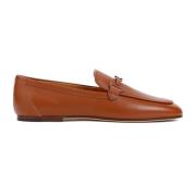 Grained Leather Loafers i Brandy Scuro
