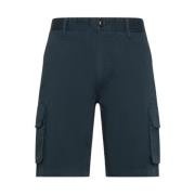 Militær Solid Navy Blue Bermuda Shorts
