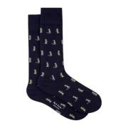 Intarsia-knit dog socks
