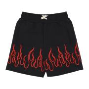 Flames Embroidered Shorts Suit Mand