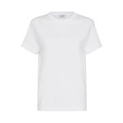 Hvid Bomuld Monili Kæde T-shirt