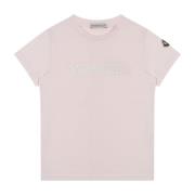 Pink Stretch Jersey T-shirt med Logo