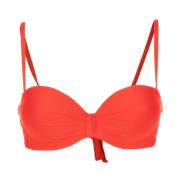 Orange Bandeau Style Swimsuit