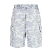 Camouflage Denim Bomuld Herre Bermuda Shorts
