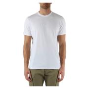 Slim Fit Bomuld T-shirt med Front Logo Broderi