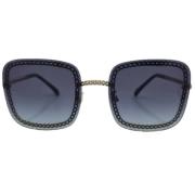 Vintage Square Solbriller med Kædedetalje
