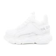 Hvide Platform Sneakers med Snørebånd