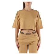 Stretch Bomuld Cropped T-shirt