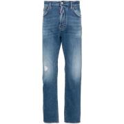 Vintage Slim-Cut Distressed Jeans