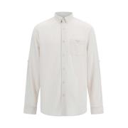Hvid tekstilskjorte til mænd