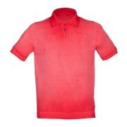 Rød Polo Shirt med Reverse Cold