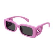 Stilfulde Rektangulære Solbriller Pink Grå