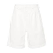 Hvide Plisserede Shorts til Kvinder