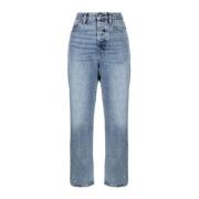 Bomuld Regular-Fit Blå Denim Jeans