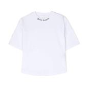 Hvid Logo T-shirt Børn Bomuld Jersey