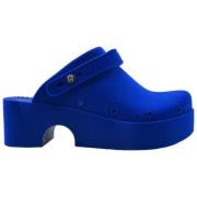 Royal Blue Flocked Clogs Sneakers