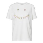 Blomstret Rundhalset T-shirt Kollektion