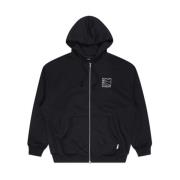 Mini Logo Zip Hoodie i Sort