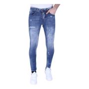 Mørkeblå Slim Fit Jeans Til Mænd -1097