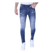 Slim Fit Jeans Til Mænd Med Blegvask - 1094