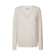 Cashmere Sweater - Off White - Cable Knit