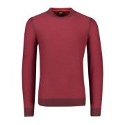 Rød Merinouldssweater