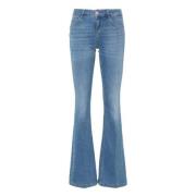 Blå Jeans Regelmæssig Pasform Elastik Bagpå