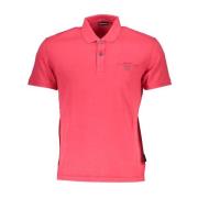 Pink Broderet Polo Skjorte