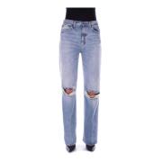 Denim Jeans med Logo Baglomme