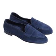 Blå Ruskind Loafers