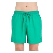 Grøn strandtøj shorts med flagdetalje