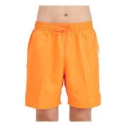Orange Beachwear Swim Shorts Big Block