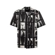 Bomuldsskjorte med 'Photo Strip' Mønster