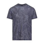 Blå Paisley Print T-shirt