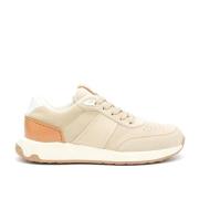 Beige Nabuk Sneakers med Gummisål