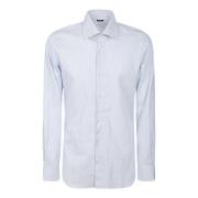Stribet Bomuldsskjorte, Hvid, Klassisk Stil