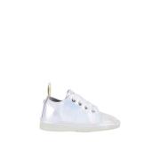 Iridescent Lace-Up Shoe Pearlwhite