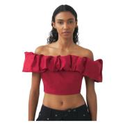 Off-shoulder cropped top Pop